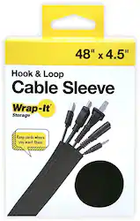 Wrap-It Storage - Cable Sleeve - Black - Angle_Zoom