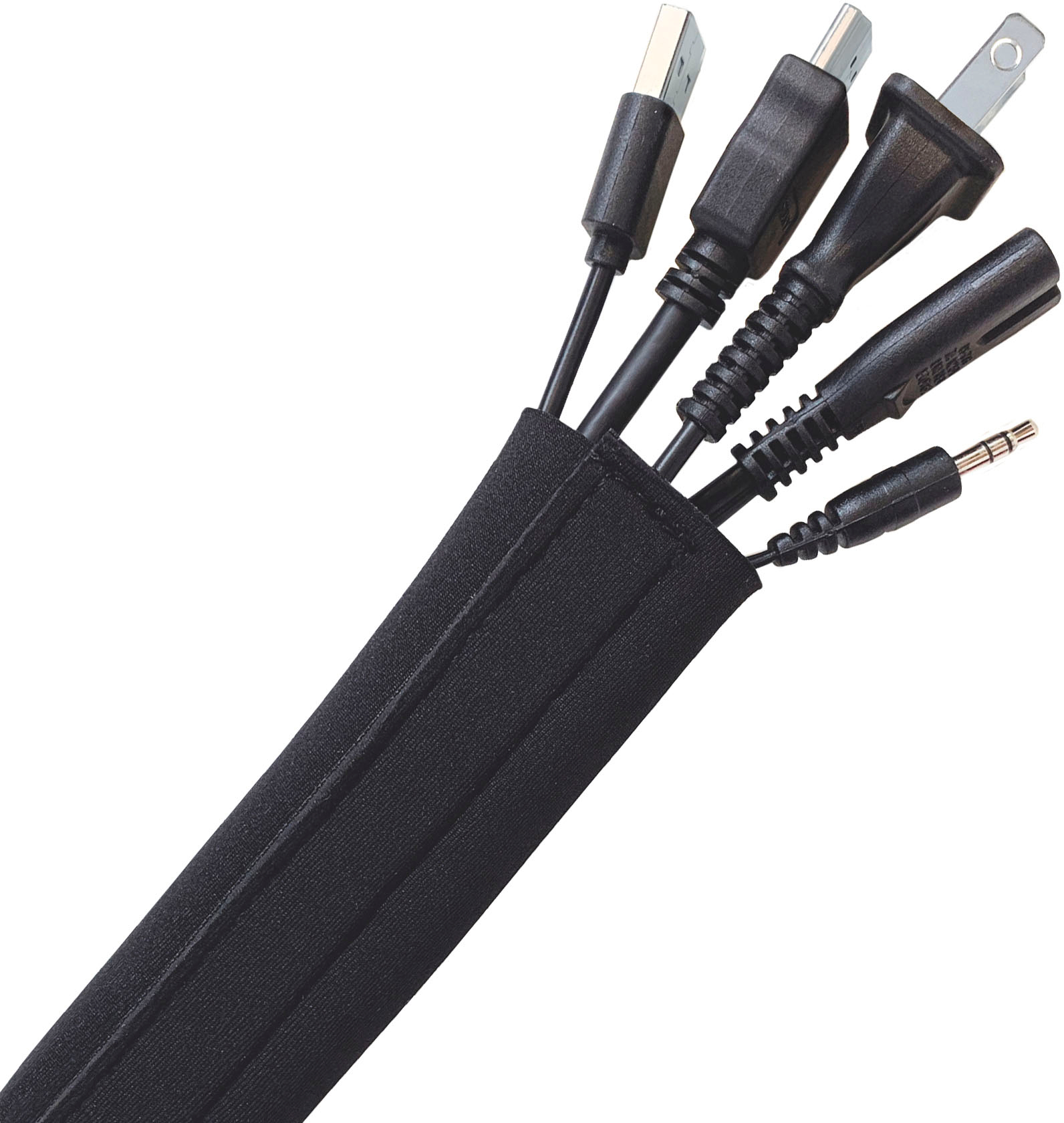 4pcs Cable Management Sleeve(50cm/19.68, Black)