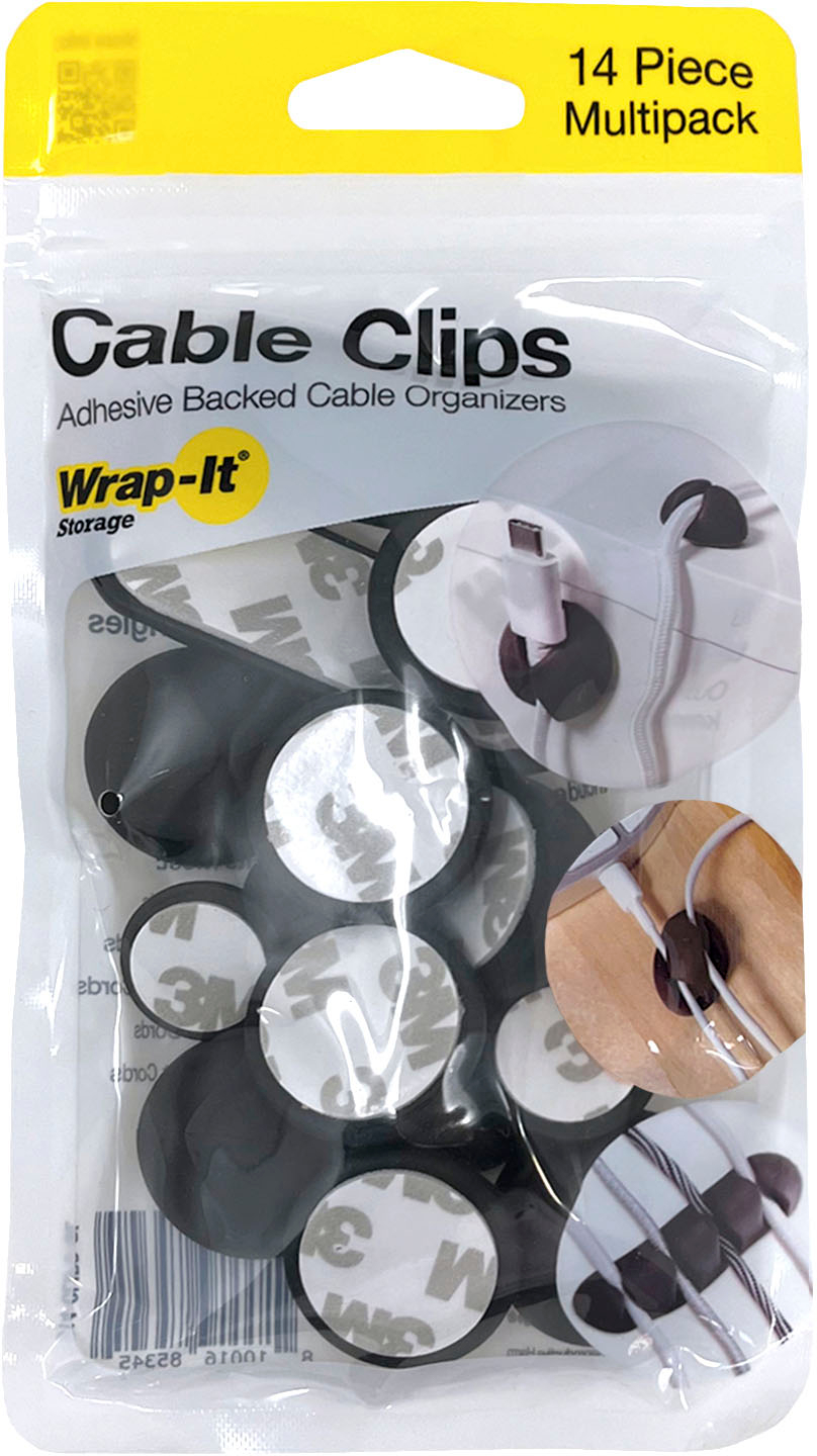 100 Self Adhesive Cable Management Clips - Cable Tying Solutions, Cables