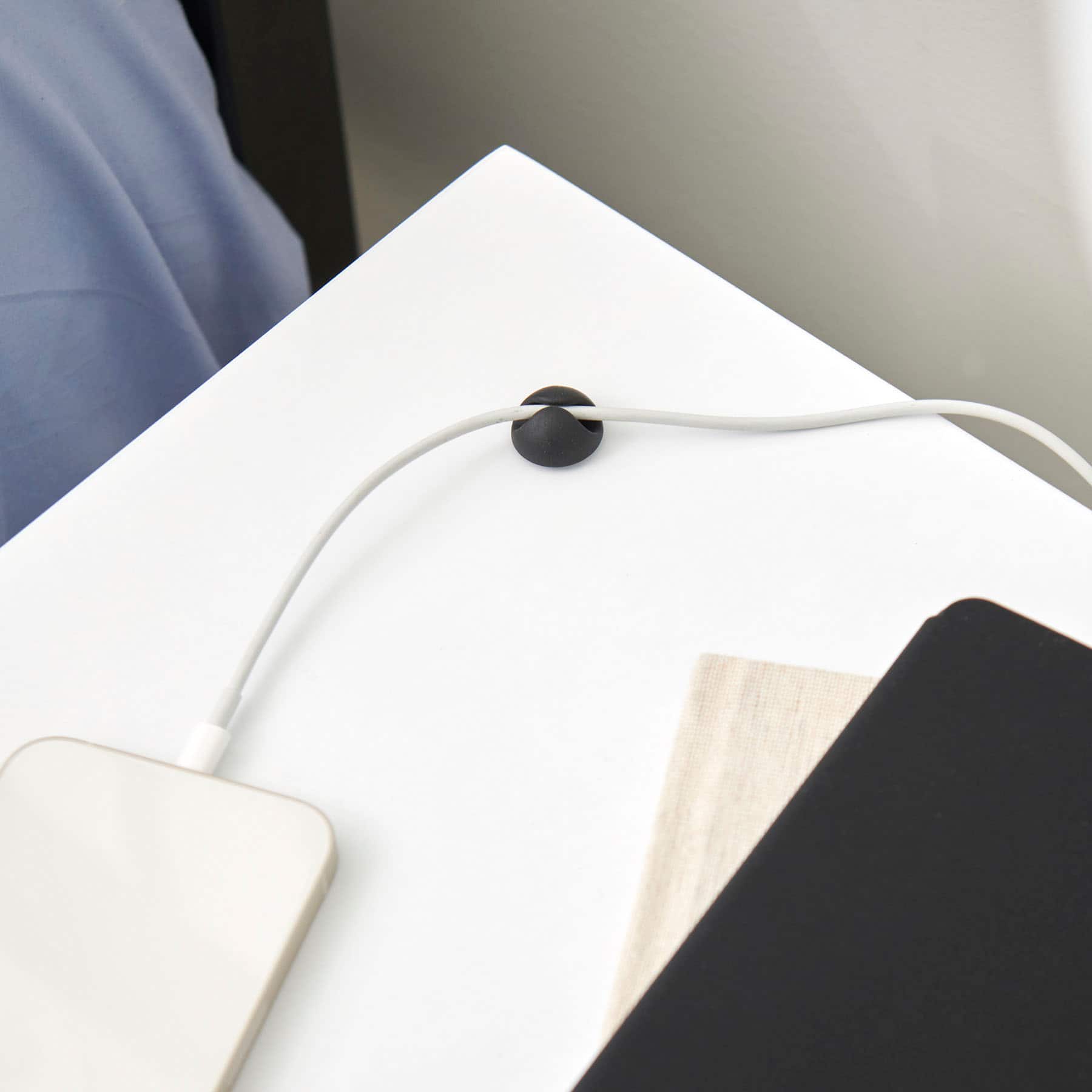 Alt View 14. Wrap-It Storage - Cable Clips - Black.