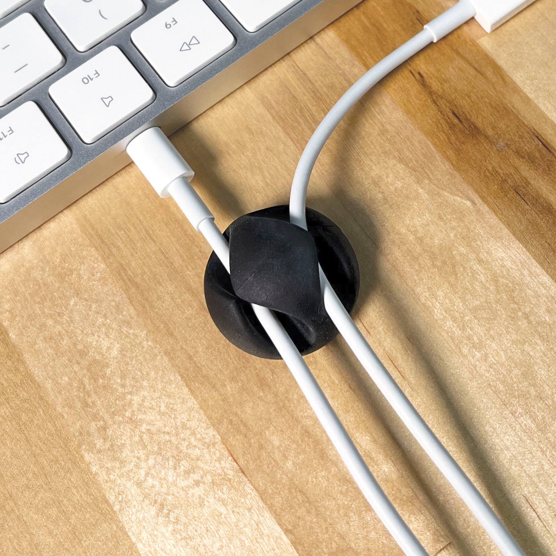 Alt View 15. Wrap-It Storage - Cable Clips - Black.