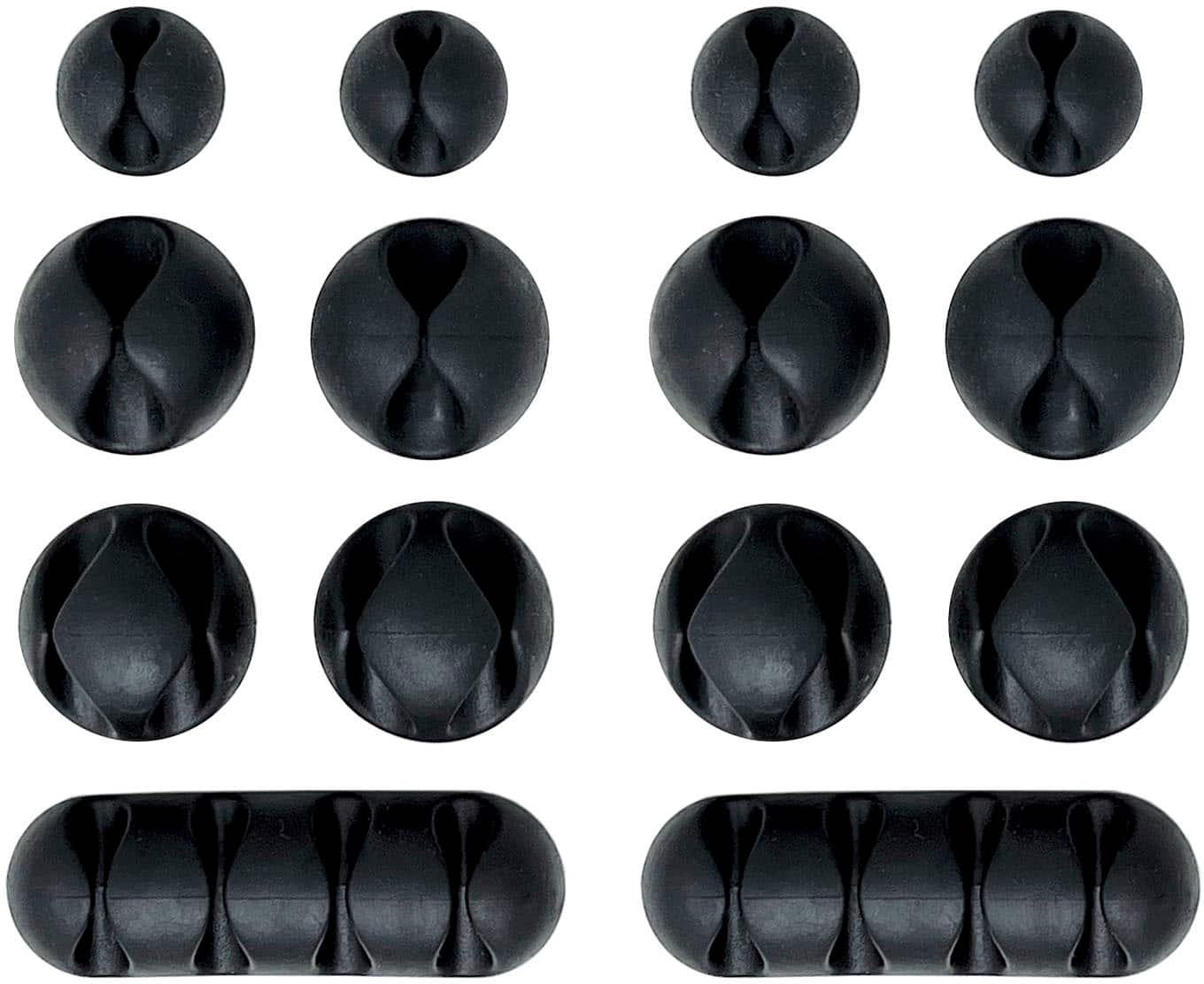 Left. Wrap-It Storage - Cable Clips - Black.