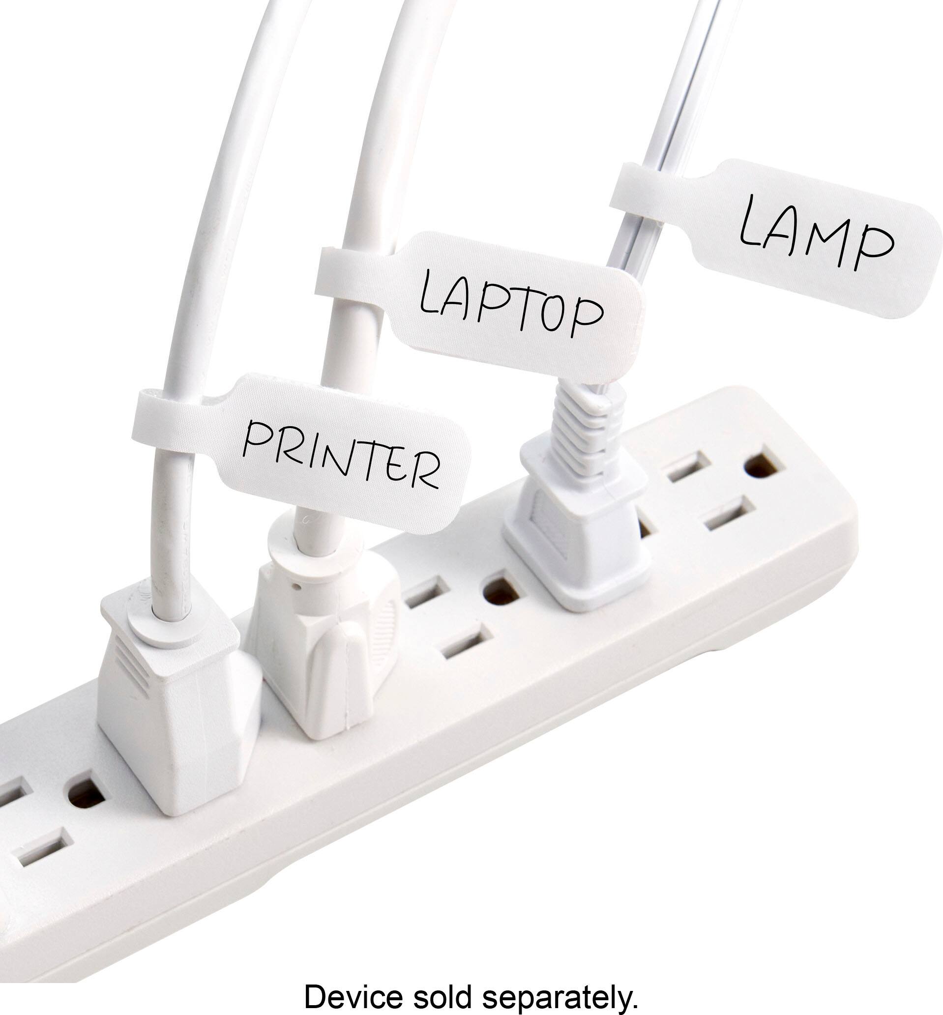 Left. Wrap-It Storage - Cable Label - White.