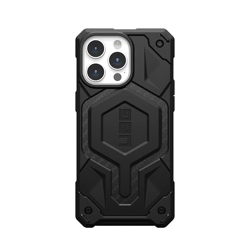 Angle. UAG - Monarch Pro Series Case with Magsafe for Apple iPhone 15 Pro Max - Carbon Fiber.