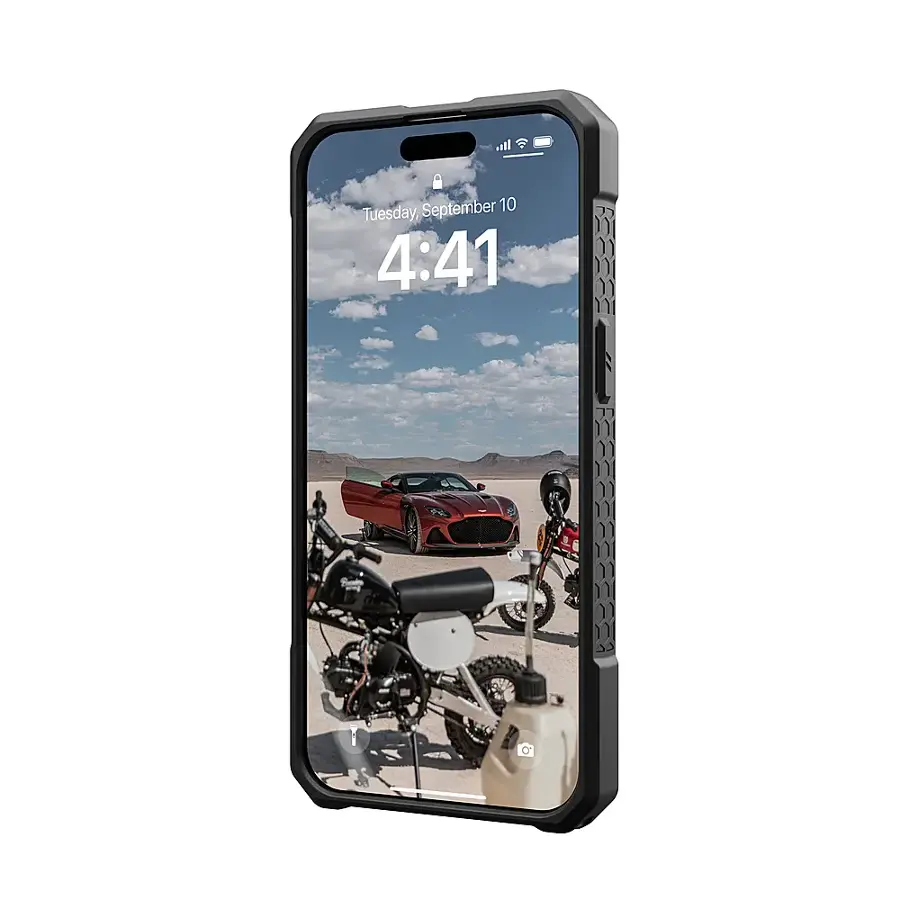 Alt View 11. UAG - Monarch Pro Series Case with Magsafe for Apple iPhone 15 Pro Max - Carbon Fiber.