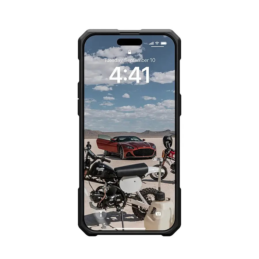 Alt View 12. UAG - Monarch Pro Series Case with Magsafe for Apple iPhone 15 Pro Max - Carbon Fiber.