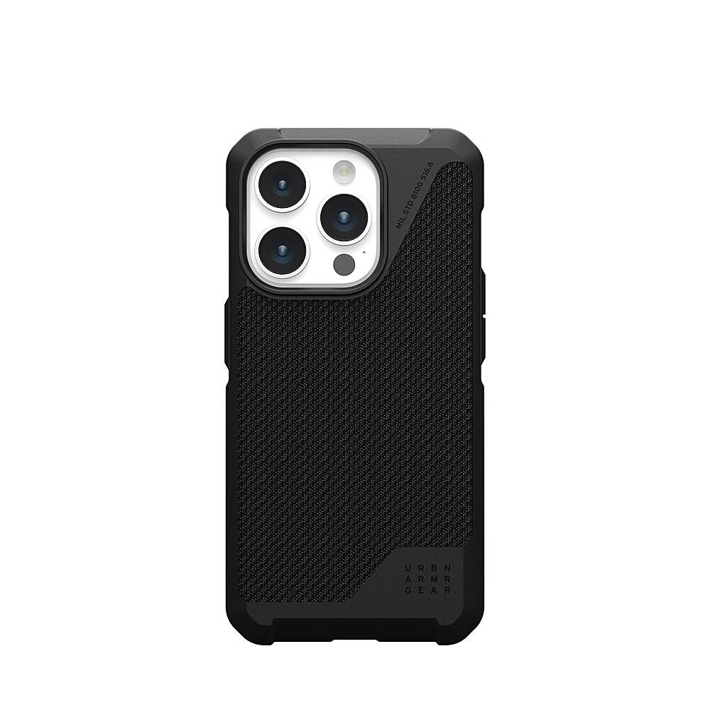 Angle. UAG - Metropolis LT Series Case with Magsafe for Apple iPhone 15 Pro - Kevlar Black.