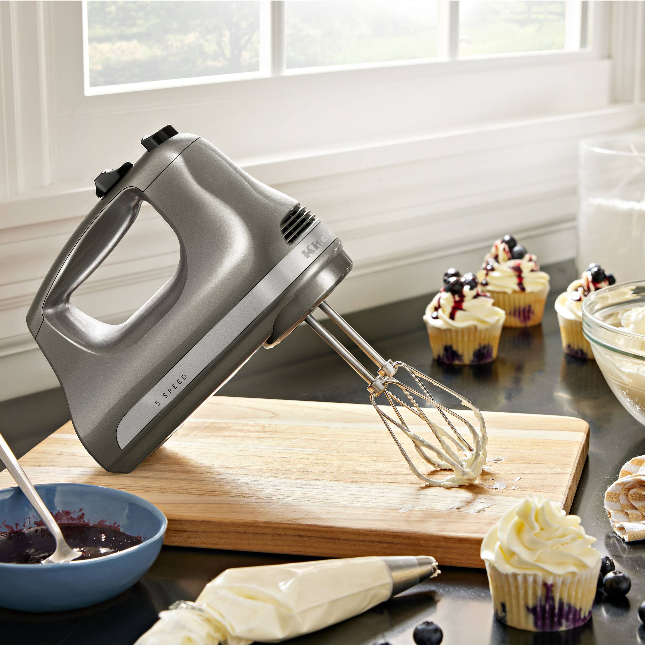 Alt View 11. KitchenAid - 5-Speed Ultra Power Hand Mixer - Contour Silver.