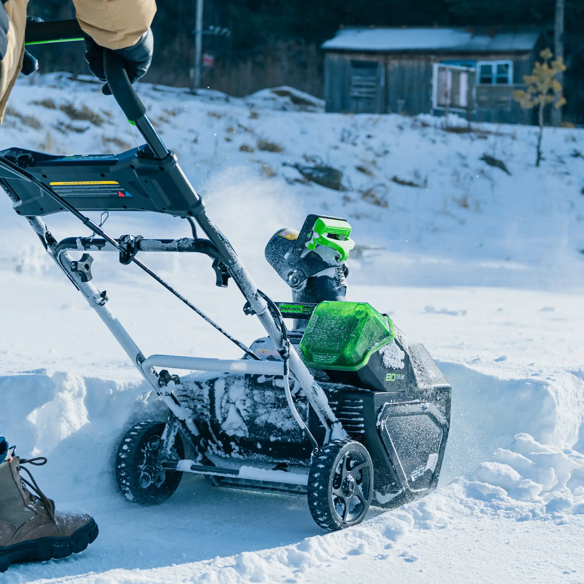 SuperHandy Electric Snow Thrower & Shovel - 20V 2Ah Cordless Battery System