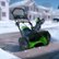 Left. Greenworks - 80V 20” Cordless Brushless Snow Blower with 4.0 Ah Battery and Rapid Charger - Green.