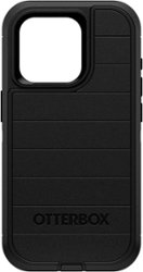 OtterBox - Defender Series Pro Hard Shell for Apple iPhone 15 Pro - Black - Front_Zoom