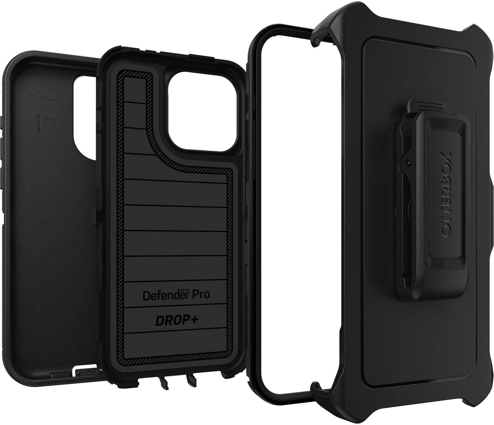  OtterBox iPhone 15 Pro (Only) Defender Series Case - BLACK,  screenless, rugged & durable, with port protection, includes holster clip  kickstand (ships in polybag, ideal for business customers) : Cell Phones