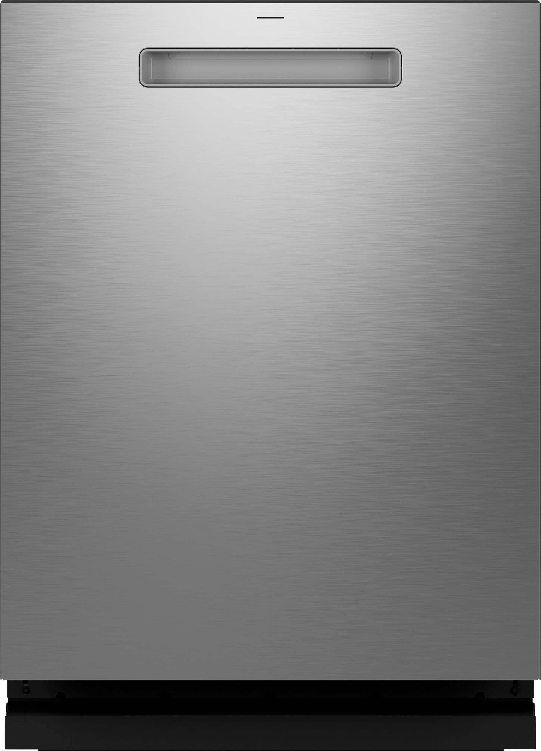 Front. GE Profile - 24" Top Control Dishwasher with Microban Antimicrobial Protection and Sanitize Cycle - Stainless Steel.