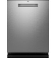 GE Profile - 24" Top Control Dishwasher with Microban Antimicrobial Protection and Sanitize Cycle - Stainless Steel - Front_Zoom