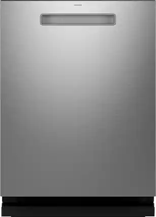 Front. GE Profile - 24" Top Control Dishwasher with Microban Antimicrobial Protection and Sanitize Cycle - Stainless Steel.