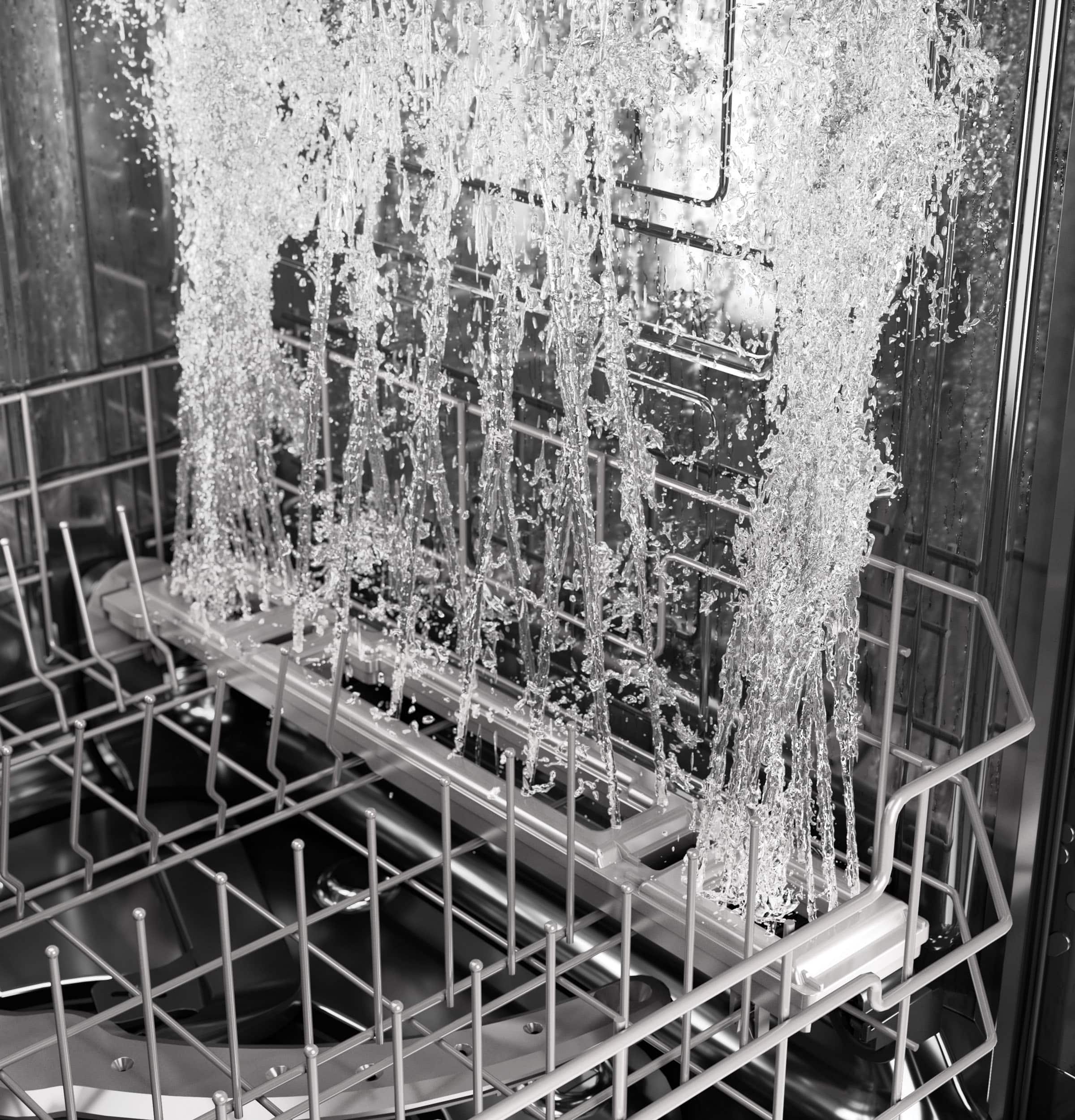 Alt View 14. GE Profile - 24" Top Control Dishwasher with Microban Antimicrobial Protection and Sanitize Cycle - Stainless Steel.