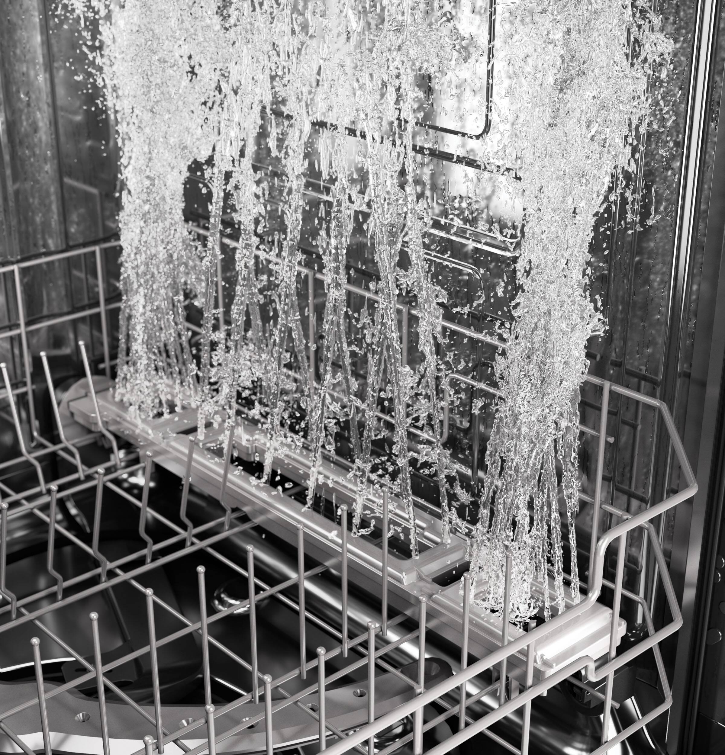 Alt View 14. GE Profile - 24" Top Control Dishwasher with Microban Antimicrobial Protection and Sanitize Cycle - Stainless Steel.