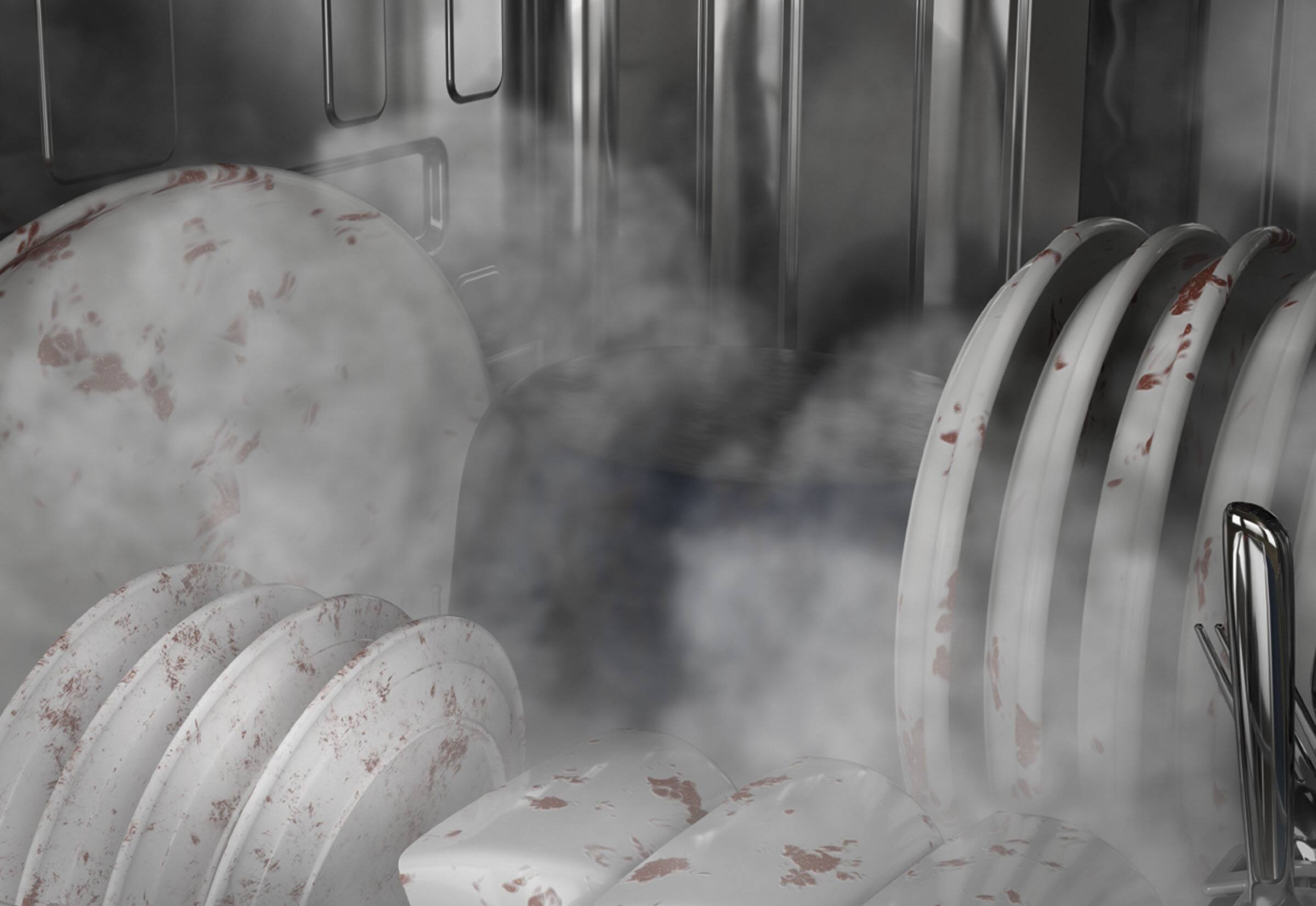 Alt View 26. GE Profile - 24" Top Control Dishwasher with Microban Antimicrobial Protection and Sanitize Cycle - Stainless Steel.