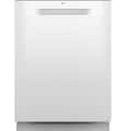 GE - 24" Top Control Built-In Stainless Steel Tub Dishwasher with 3rd Rack, Santize Cycle and 45 dBA - White