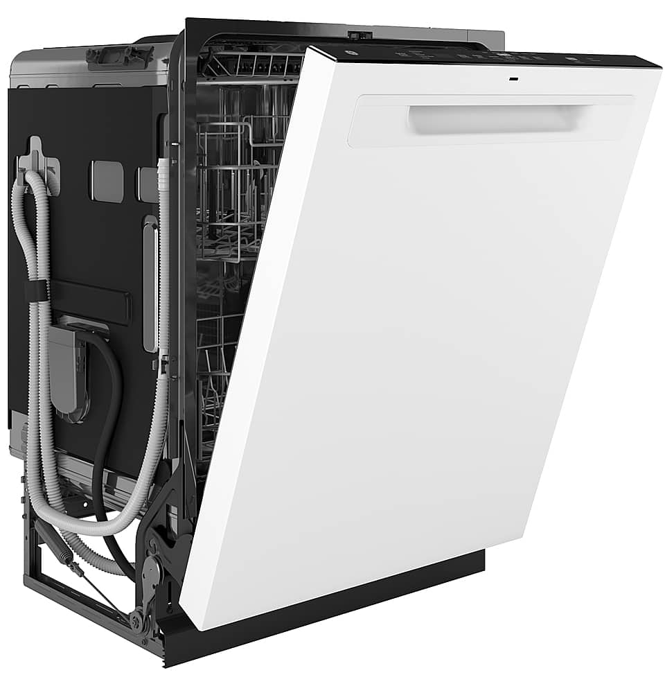 Alt View 27. GE - Top Control Built-In Stainless Steel Tub Dishwasher with 3rd Rack, Santize Cycle, and 45 dBA - White.