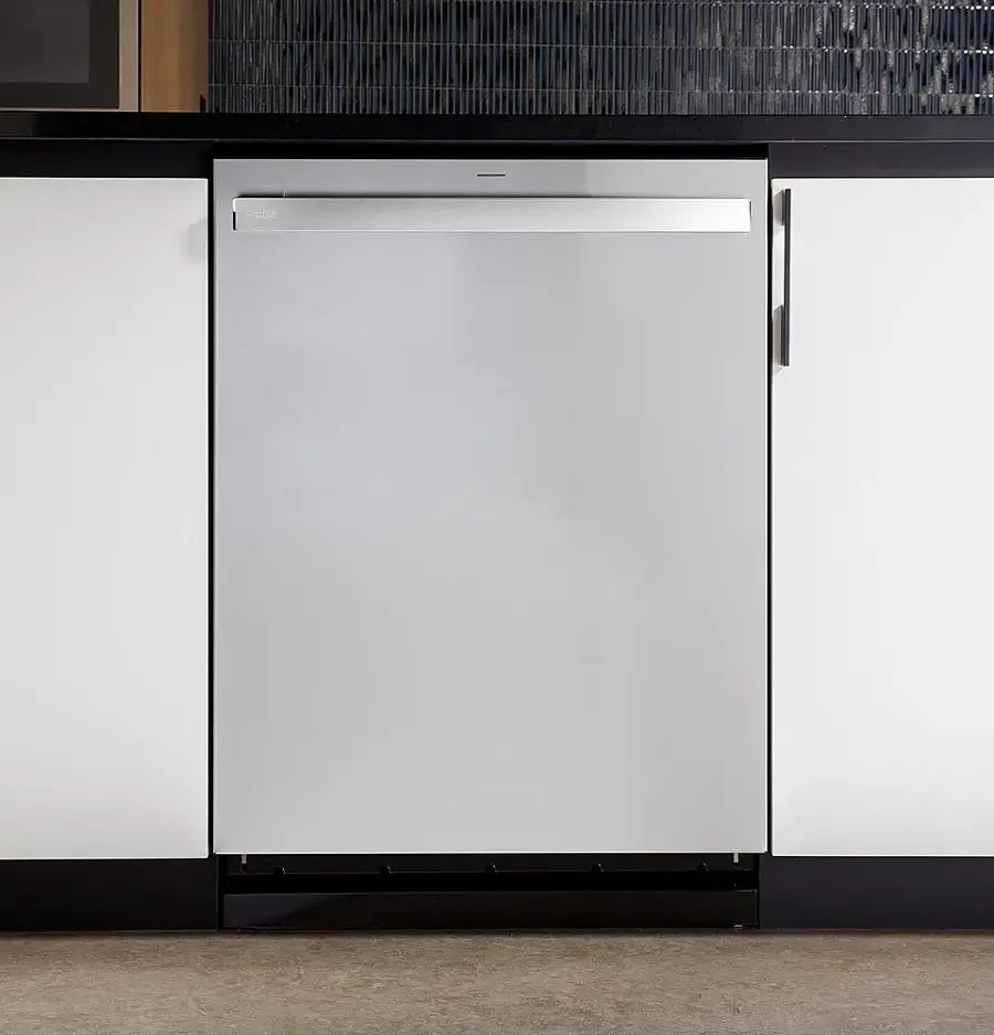 Alt View 12. GE Profile - 24" Top Control Smart Built-In Stainless Steel Tub Dishwasher with 3rd Rack and Sanitize Cycle - Stainless Steel.