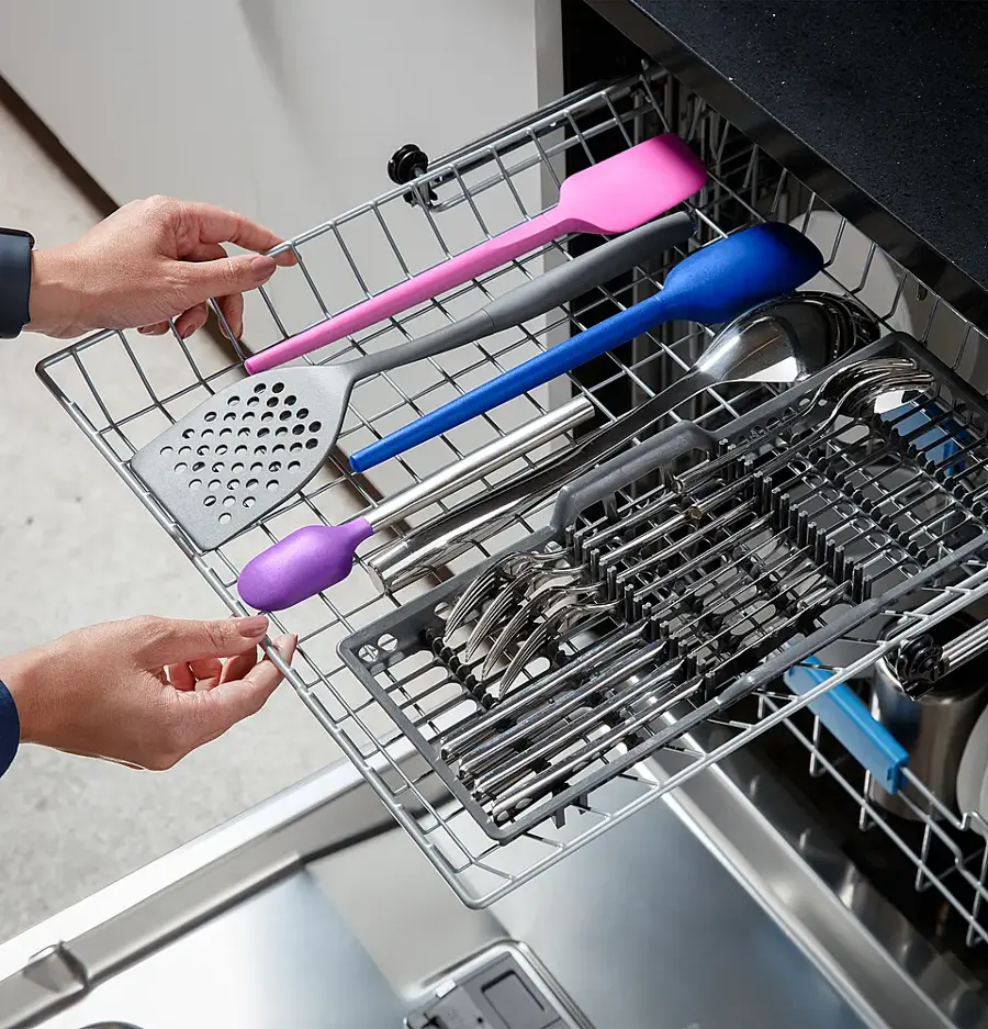 Alt View 16. GE Profile - 24" Top Control Smart Built-In Stainless Steel Tub Dishwasher with 3rd Rack and Sanitize Cycle - Stainless Steel.