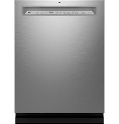 GE - Front Control Dishwasher with Stainless Steel Interior and Santize Cycle - Stainless Steel - Front_Zoom