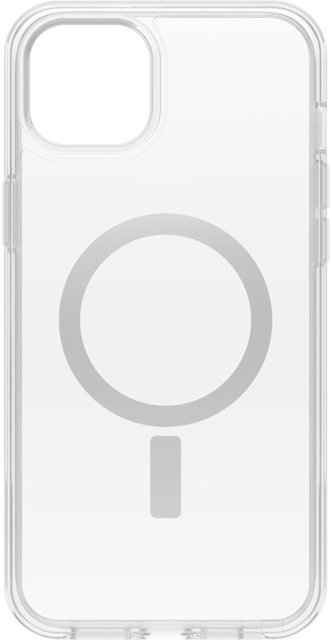 Front Zoom. OtterBox - Symmetry Series Hard Shell for MagSafe for Apple iPhone 15 Plus and Apple iPhone 14 Plus - Clear.