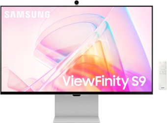 Samsung - 27" ViewFinity S9 5K IPS Smart Monitor with Matte Display, Thunderbolt 4 and SlimFit Camera. - Silver - Front_Zoom