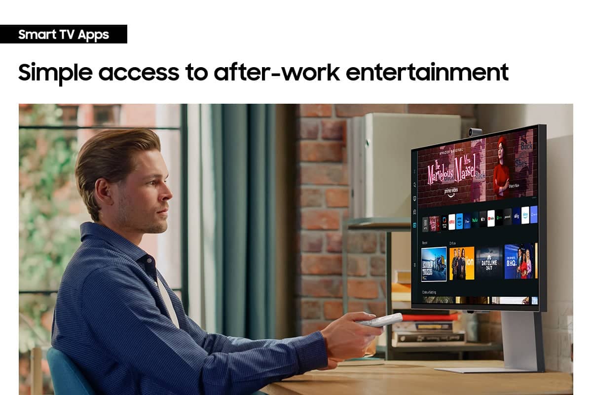 Alt View 31. Samsung - 27" ViewFinity S9 5K IPS Smart Monitor with Matte Display, Thunderbolt 4 and SlimFit Camera. - Silver.