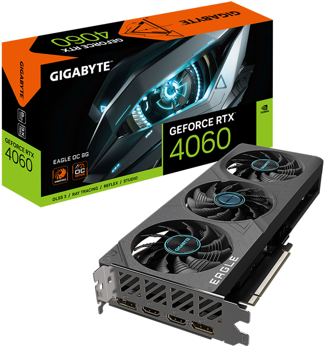 GIGABYTE NVIDIA GeForce RTX 4060 EAGLE OC 8GB GDDR6 PCI Express