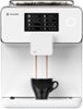 Terra Kaffe - Super Automatic Programmable Espresso Machine with 9 Bars of Pressure, Milk Frother, & Automatic Grinder - White