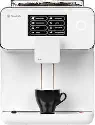 Terra Kaffe - Super Automatic Programmable Espresso Machine with 9 Bars of Pressure, Milk Frother, & Automatic Grinder - White - Front_Zoom