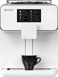 Terra Kaffe - Super Automatic Programmable Espresso Machine with 9 Bars of Pressure, Milk Frother, & Automatic Grinder - White - Front_Zoom