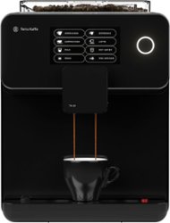 Terra Kaffe - Super Automatic Programmable Espresso Machine with 9 Bars of Pressure, Milk Frother, & Automatic Grinder - Black - Front_Zoom