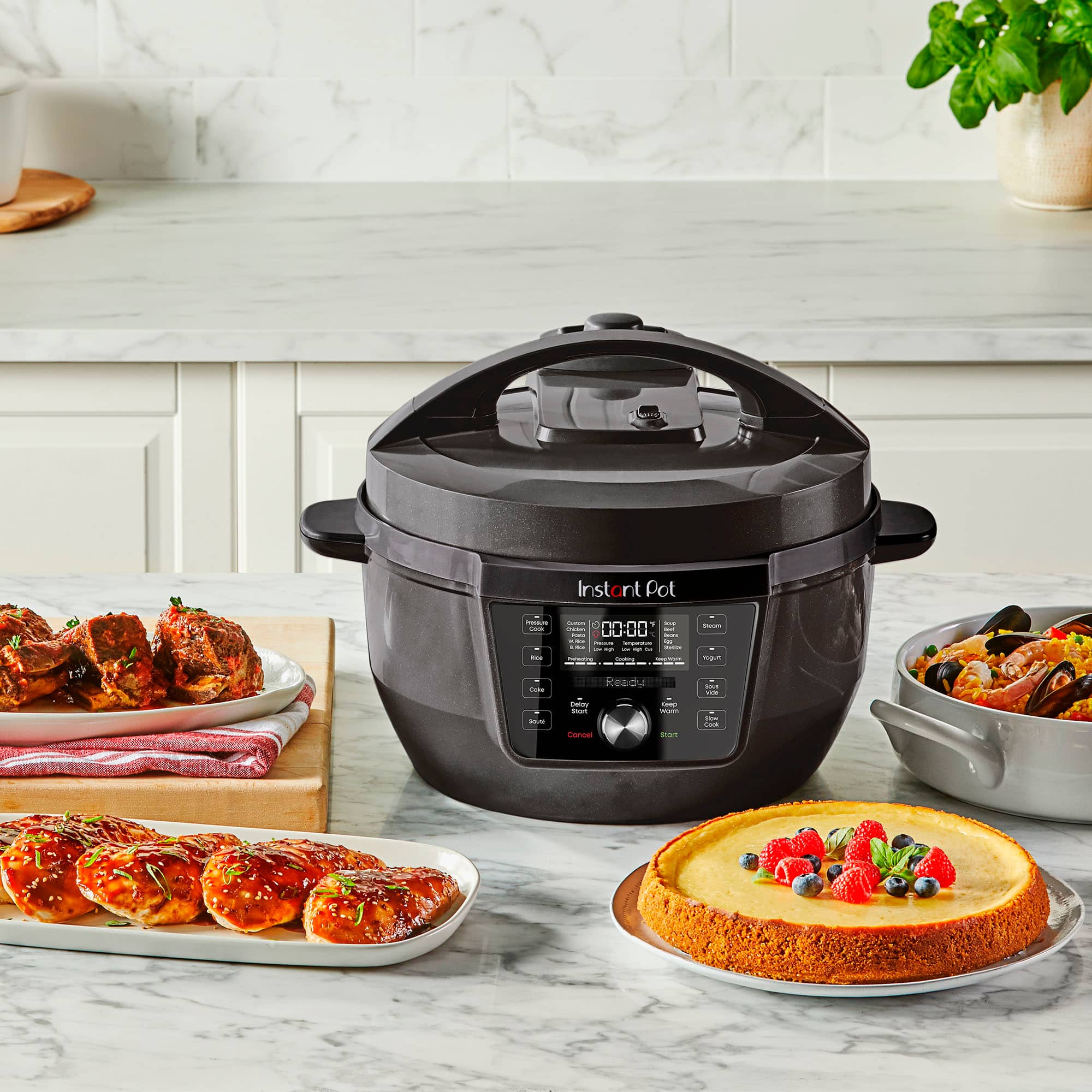Alt View 13. Instant Pot - RIO WIDE Plus 7.5Qt 7-in-1 Electric Pressure Cooker & Multi-Cooker - Black.