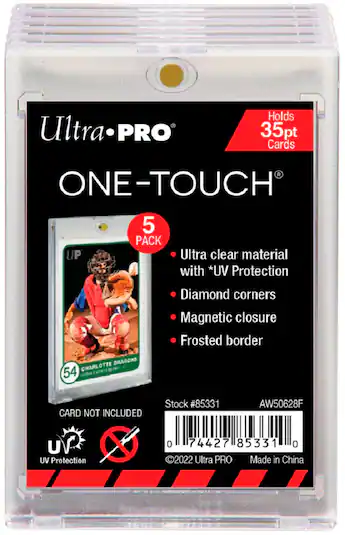 one touch card sleeves YZtree 50ct Magnetic Holders: 35pt Card Holder for Trading Cards, U-V Protection Hard Cards Case for Sports Game, Football, Baseball : Toys & Games Every holder uses UV One-Touch Sleeves 130-180PT