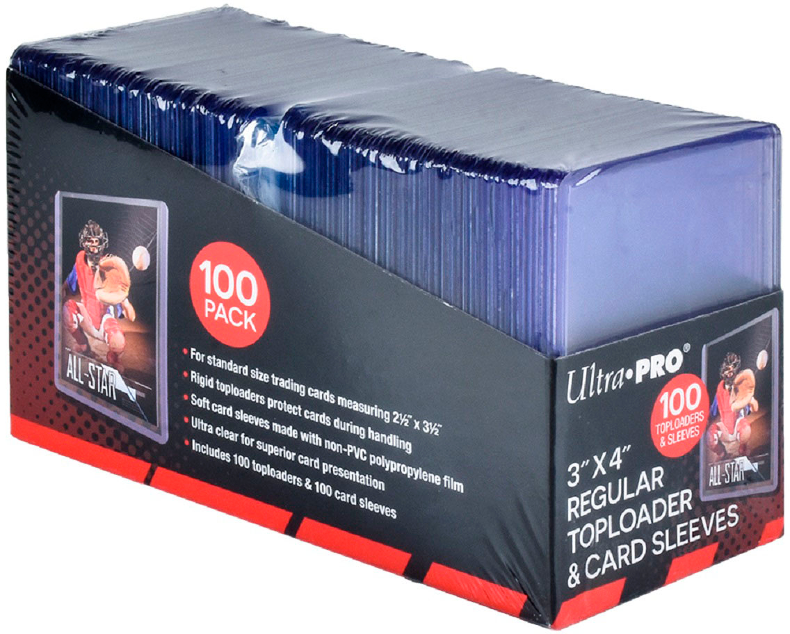 Ultra Pro - 3 x 4 inch Toploaders & Sleeves 100 Pack