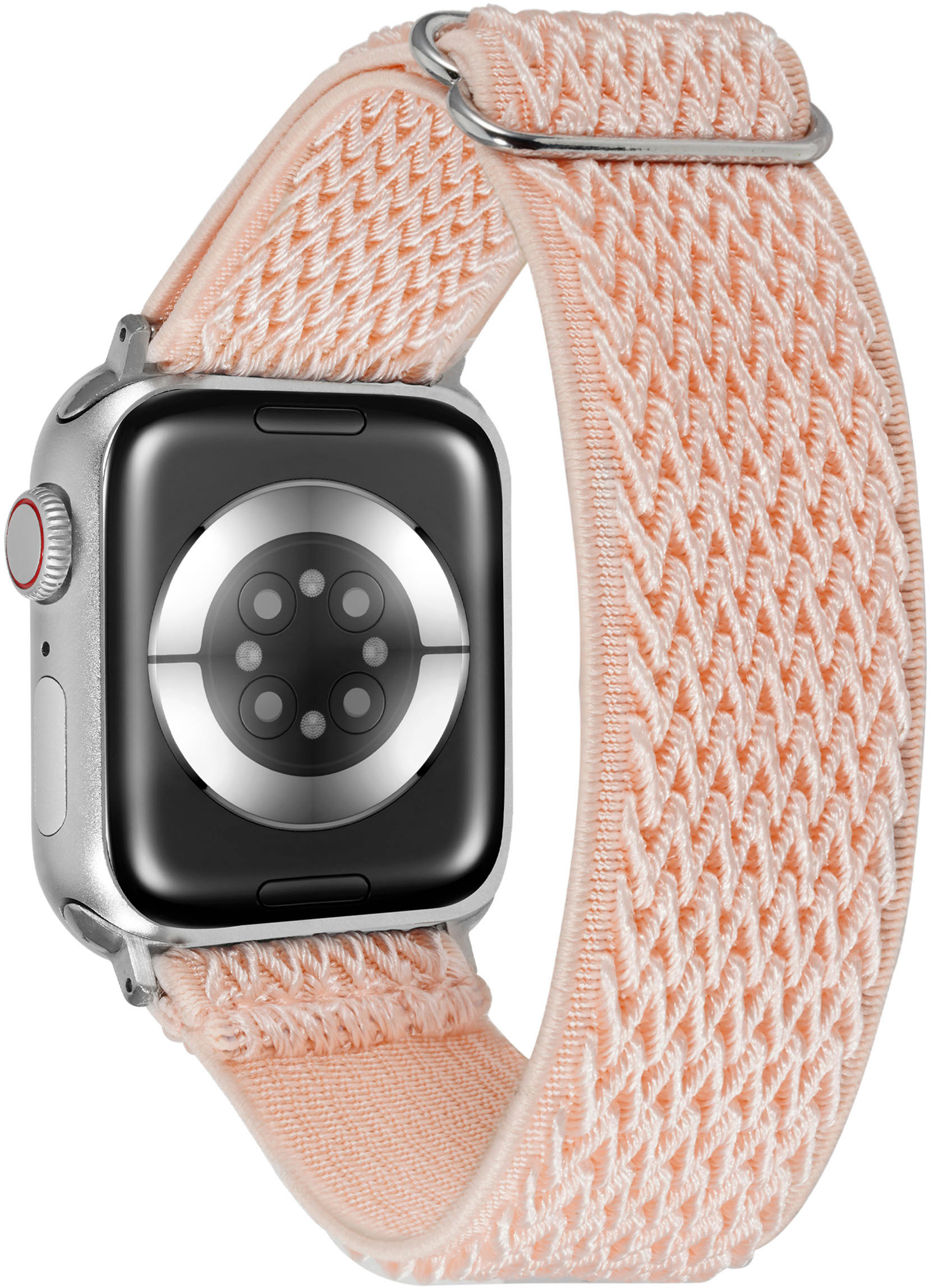 Left View: WITHit - Elastic Woven Band for Apple Watch 38/40/41mm - Coral