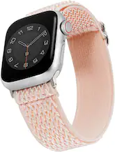 Angle. WITHit - Elastic Woven Band for Apple Watch 38/40/41mm - Coral.