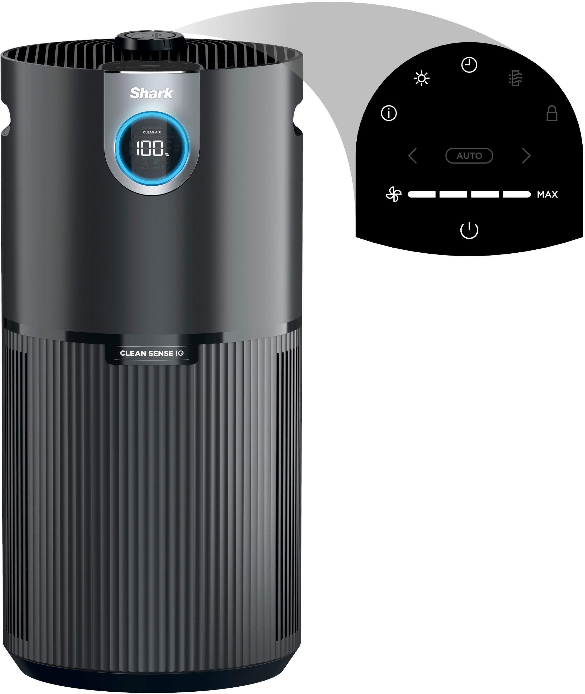 Shark Clean Sense Air Purifier MAX with Odor Neutralizer Technology,  1200-sq. ft, HEPA Filter Black HP232 - Best Buy
