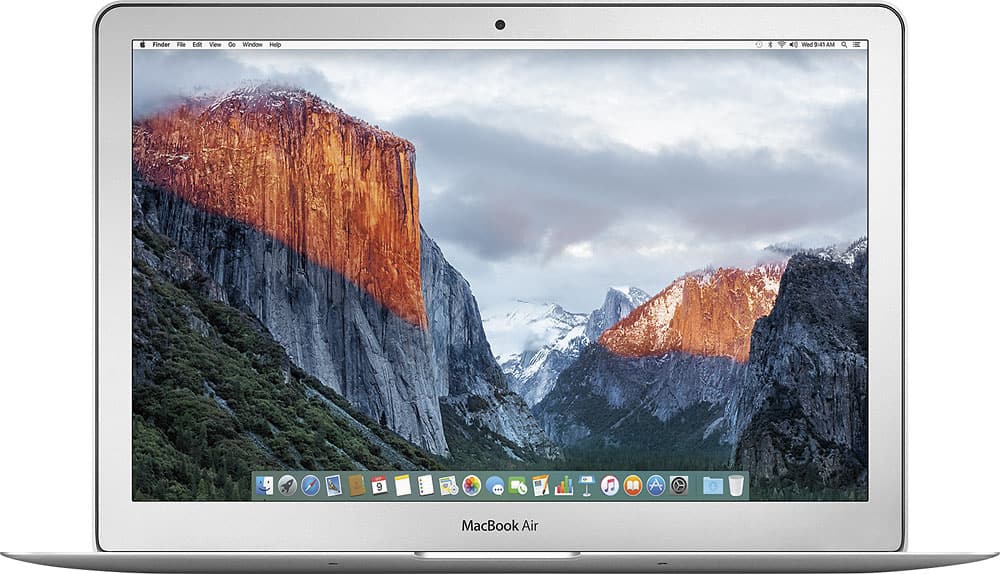 Front. Apple - Geek Squad Certified Refurbished MacBook Air® - 13.3" Display - Intel Core i5 - 4GB Memory - 256GB Flash Storage - Silver.