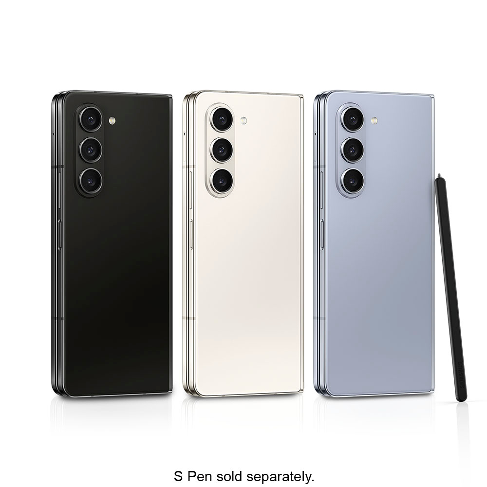 Alt View 21. Samsung - Galaxy Z Fold5 256GB (Unlocked) - Cream.