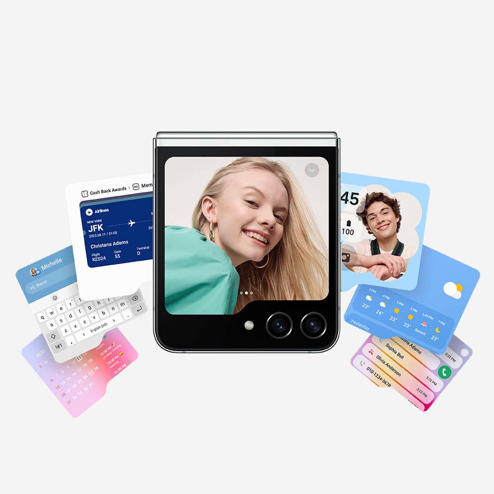 Alt View 16. Samsung - Galaxy Z Flip5 512GB (Unlocked) - Cream.