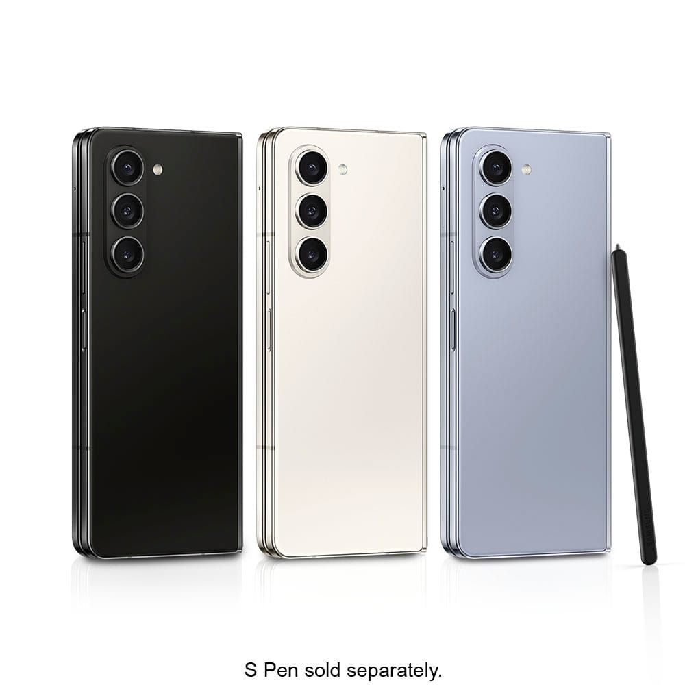 Alt View 21. Samsung - Galaxy Z Fold5 512GB (Unlocked) - Icy Blue.