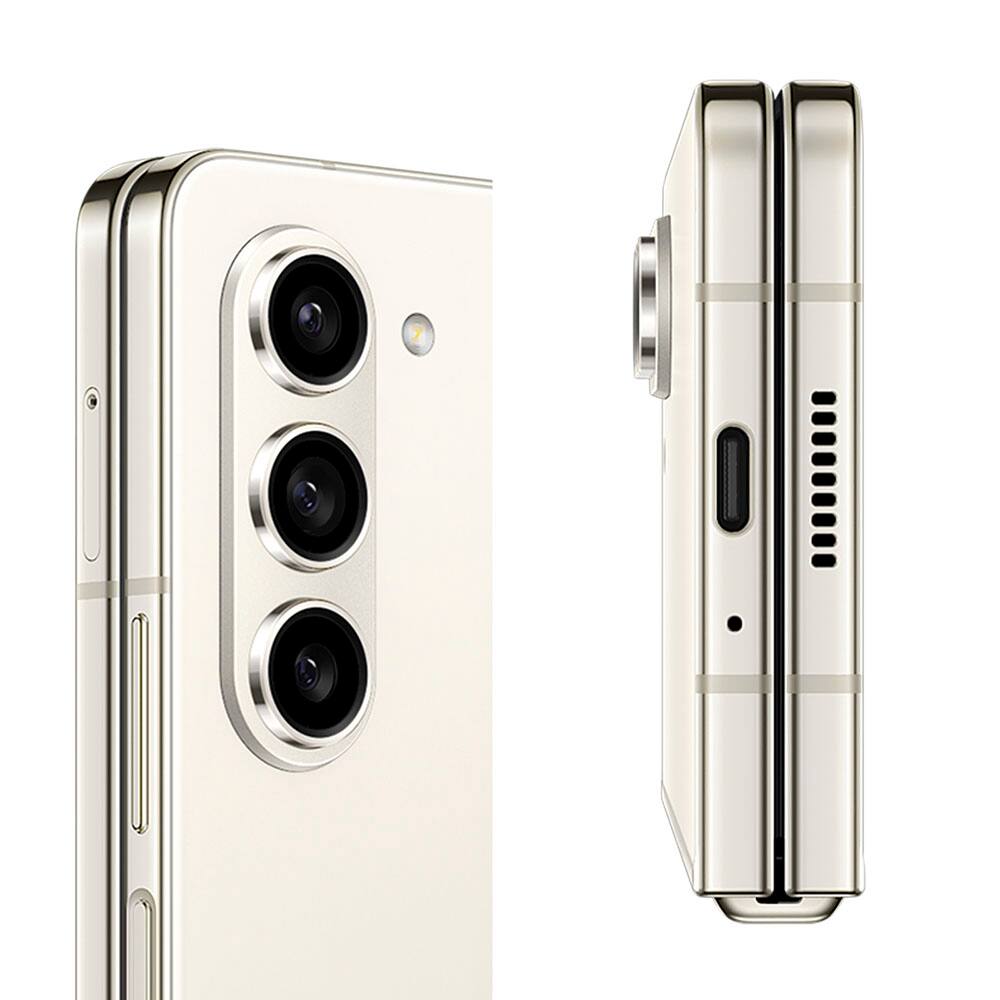 Alt View 24. Samsung - Galaxy Z Fold5 512GB (Unlocked) - Cream.