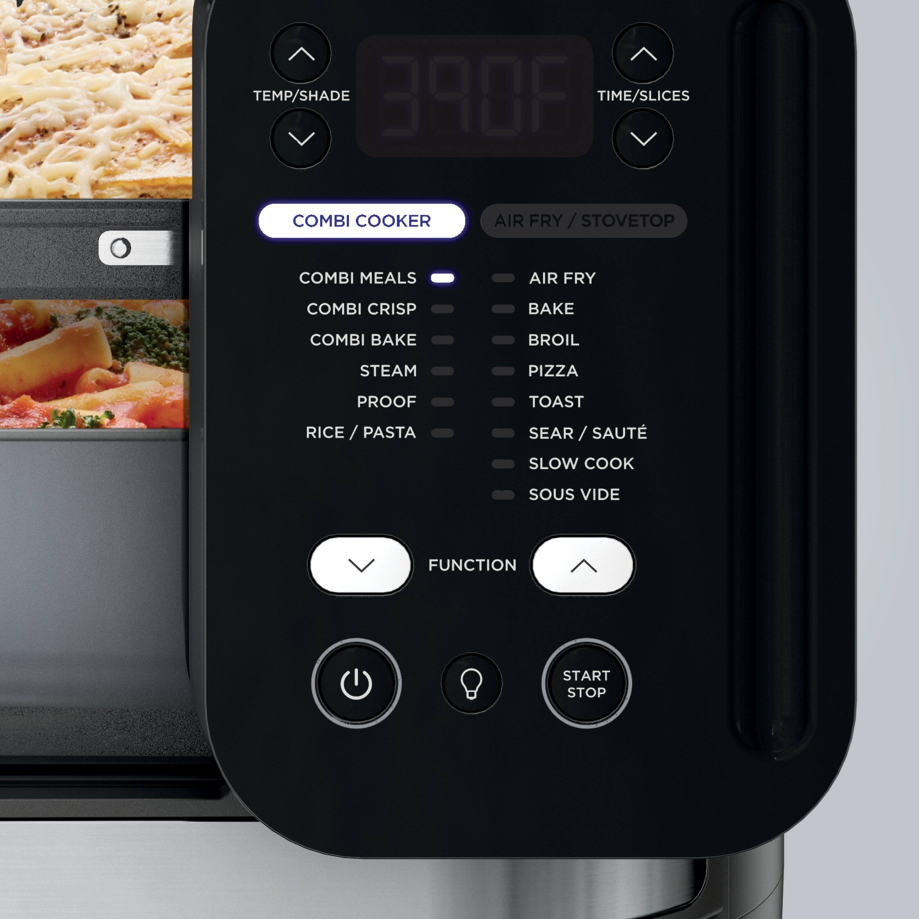 Alt View 23. Ninja - Combi All-in-One Multicooker, Oven, & Air Fryer, Complete Meals in 15 Mins, 14-in-1, Combi Cooker + Air Fry - Stainless Steel.