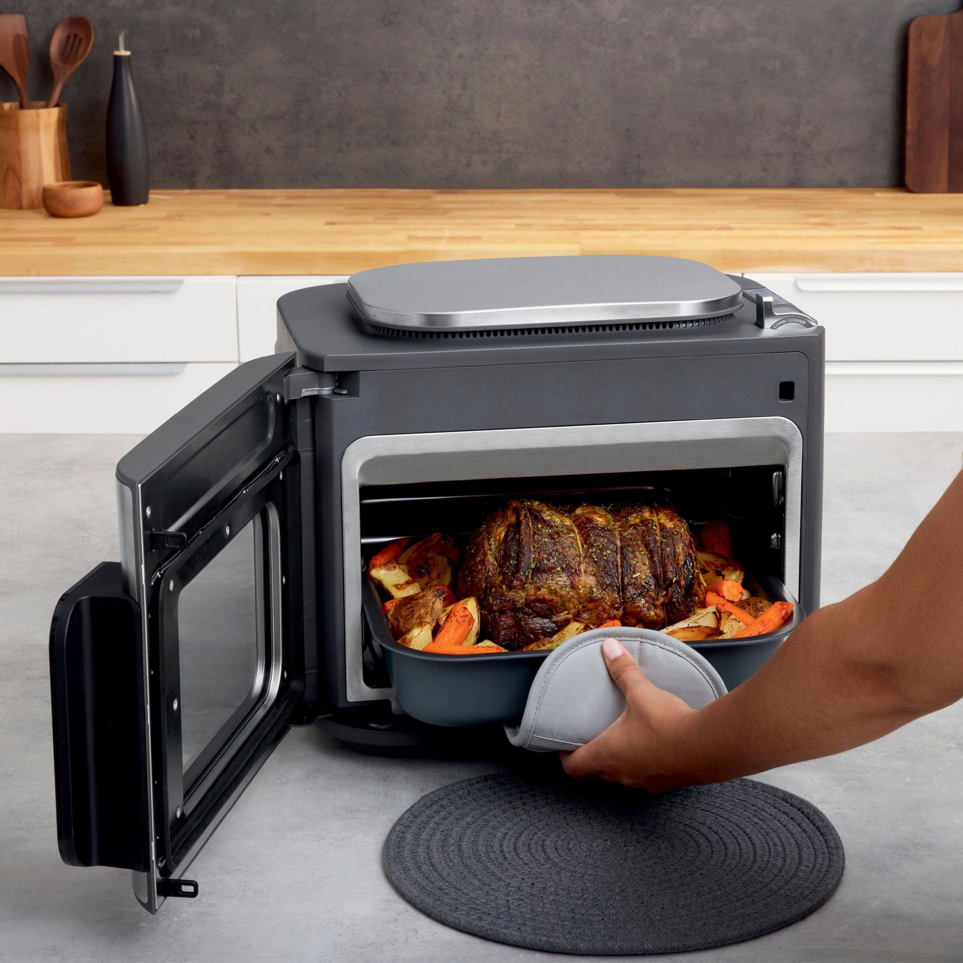 Alt View 39. Ninja - Combi All-in-One Multicooker, Oven, & Air Fryer, Complete Meals in 15 Mins, 14-in-1, Combi Cooker + Air Fry - Stainless Steel.
