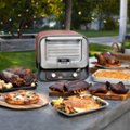 Alt View Zoom 19. Ninja - Woodfire Pizza Oven, 8-in-1 Outdoor Oven, 5 Pizza Settings, 700°F, Smoker, Woodfire Technology, Electric - Terracotta Red.