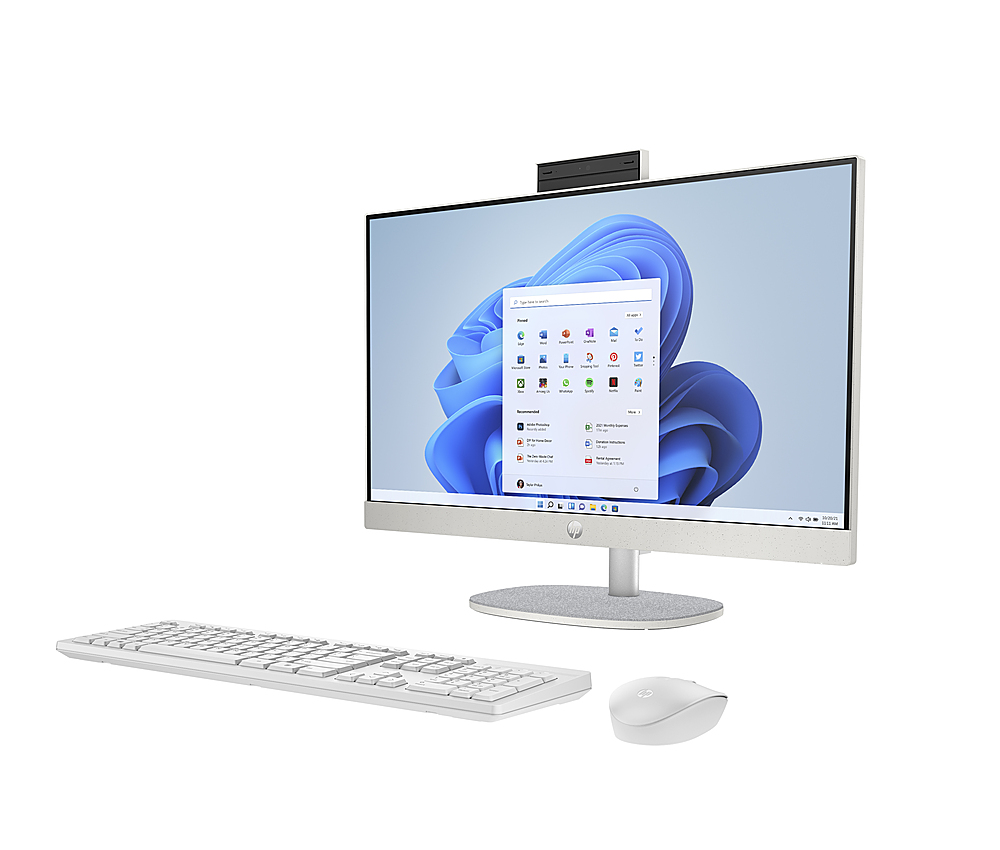 Intel White i5-1335U 256GB HP 8GB All-In-One Memory Touch-Screen Core SSD Best 24-cr0070 Shell 23.8\